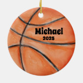 Basketballverzierung, Ornament, Kinder Sport Keramik Ornament (Hinten)