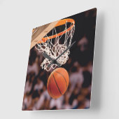 Basketballwertung Quadratische Wanduhr (Winkel)