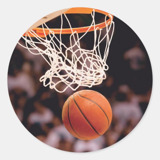 Basketballwertung Runder Aufkleber (Vorderseite)
