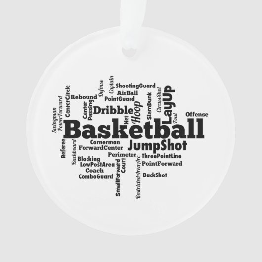 Basketballwolke Ornament (Vorderseite)