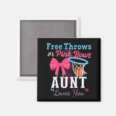 Basketballwürfe Oder Rosa Schleifen Tante Liebt Di Magnet (Vorderseite/Rückseite)