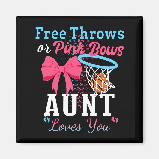 Basketballwürfe Oder Rosa Schleifen Tante Liebt Di Magnet (Vorne)