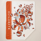 Basketballzimmerdekor für Mädchen Sportsstar Orang Sherpadecke (Vorderseite)