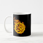 Basketbyll Byll Flaming Bysketbyll Player Kaffeetasse (Links)
