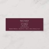 Basketweave Dschungel-dünne Visitenkarte-Schablone Mini Visitenkarte (Rückseite)