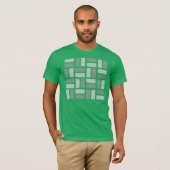 Basketweave geometrischer T - Shirt in Grünem und (Vorne ganz)