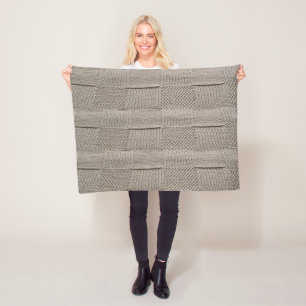 Basketweave Patchwork Strick von Shirley Taylor Fleecedecke
