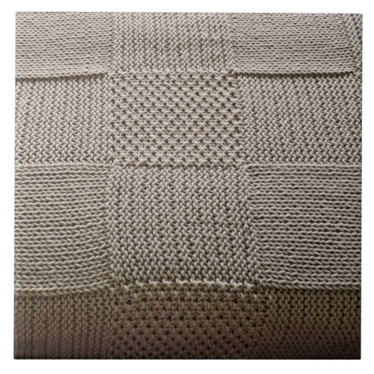 Basketweave Patchwork Strick von Shirley Taylor Fliese (Vorderseite)