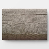 Basketweave Patchwork Strick von Shirley Taylor Fotoplatte (Vorderseite)