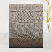 Basketweave Patchwork Strick von Shirley Taylor Karte (Gelbe Blume)
