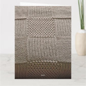 Basketweave Patchwork Strick von Shirley Taylor Karte (Rückseite)
