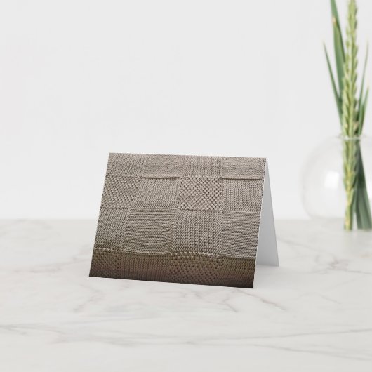 Basketweave Patchwork Strick von Shirley Taylor Karte (Vorderseite)