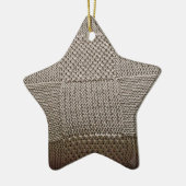 Basketweave Patchwork Strick von Shirley Taylor Keramik Ornament (Links)