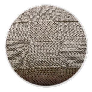 Basketweave Patchwork Strick von Shirley Taylor Keramikknauf