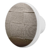 Basketweave Patchwork Strick von Shirley Taylor Keramikknauf (Rechts)