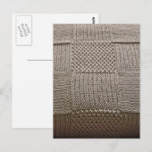 Basketweave Patchwork Strick von Shirley Taylor Postkarte (Vorne/Hinten)