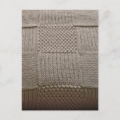 Basketweave Patchwork Strick von Shirley Taylor Postkarte (Vorderseite)