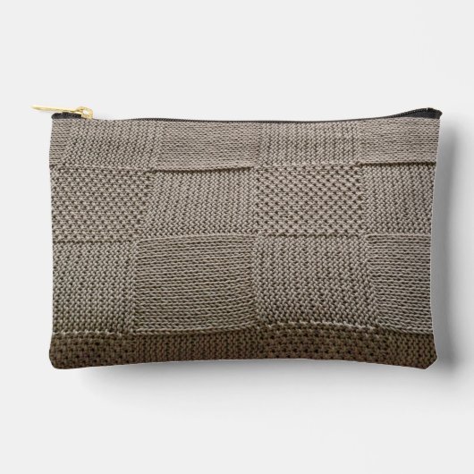 Basketweave Patchwork Strick von Shirley Taylor Zubehörtasche (Vorderseite)