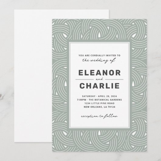 Basketweberei Einladung (Vorne/Hinten)