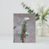 Basking Iguana Postcard Postkarte (Stehend Vorderseite)