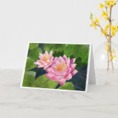 Basking in the Sun watercolor art greeting card Karte (Gelbe Blume)