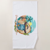 Basking Marine Iguana Strandtuch (Vorderseite)