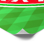 Baskisch American Euskara Lauburu Cross Print Poster (Ecke)