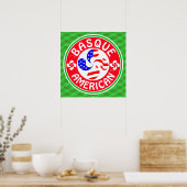 Baskisch American Euskara Lauburu Cross Print Poster (Küche)