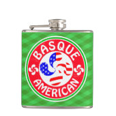 Baskisch-Amerikanisch Euskara Lauburu Cross Flask Flachmann (Vorderseite)