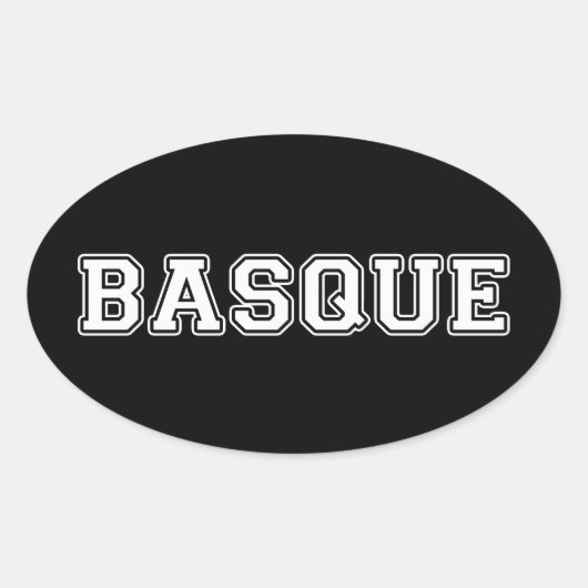 Baskisch Ovaler Aufkleber (Vorderseite)