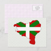 Baskische Flag Karte in voller Größe (Vorne/Hinten)