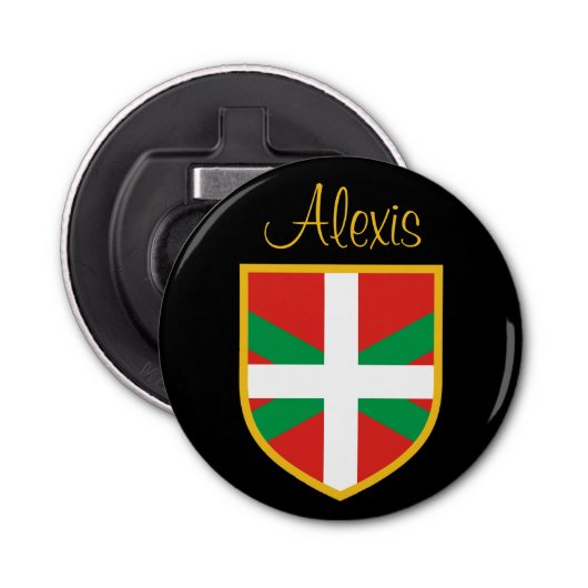 Baskische Flagge Flaschenöffner (Vorderseite)