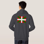 Baskische Flagge Hoodie (Schwarz voll)