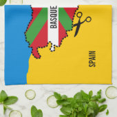 Baskische Flagge Ikurriña, Unabhängigkeit des Bask Geschirrtuch (Gefaltet)