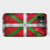 Baskische Flagge im gestressten Stil: Ikurriña Case-Mate iPhone Hülle (Rückseite (Horizontal))