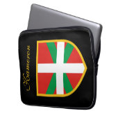 Baskische Flagge Laptopschutzhülle (Vorderseite Links)