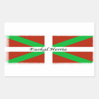 Baskische Flagge mit Euskal Herria-Aufkleber