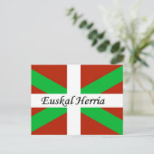 Baskische Flagge mit Euskal Herria Postkarte (Stehend Vorderseite)