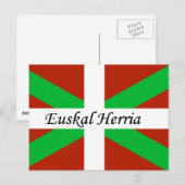 Baskische Flagge mit Euskal Herria Postkarte (Vorne/Hinten)