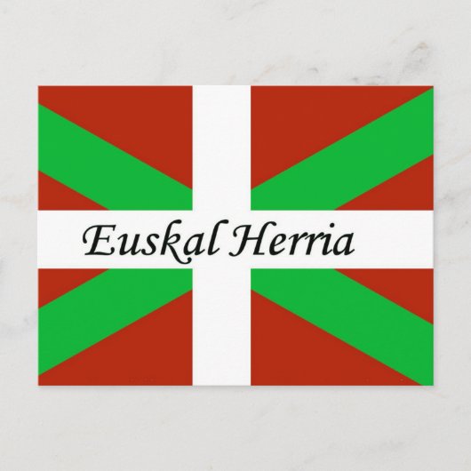 Baskische Flagge mit Euskal Herria Postkarte (Vorderseite)