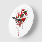 Baskische Flagge Runde Wanduhr (Winkel)