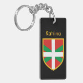 Baskische Flagge Schlüsselanhänger (Vorderseite links)