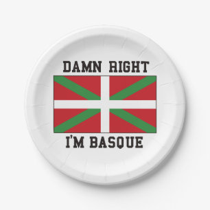Baskische Flagge Spanien Pappteller