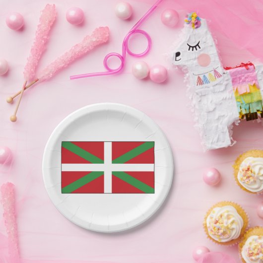 Baskische Flagge Spanien Pappteller (Party)