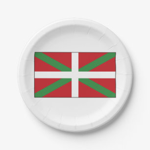 Baskische Flagge Spanien Pappteller