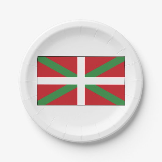 Baskische Flagge Spanien Pappteller (Vorderseite)