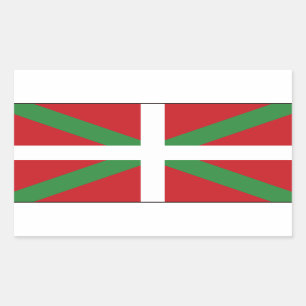 Baskische Flagge Spanien Rechteckiger Aufkleber
