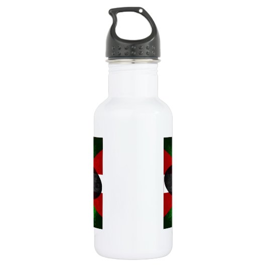 Baskische Flagge und Kreuz Edelstahlflasche (Rückseite)