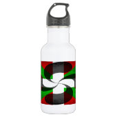 Baskische Flagge und Kreuz Edelstahlflasche (Vorderseite)