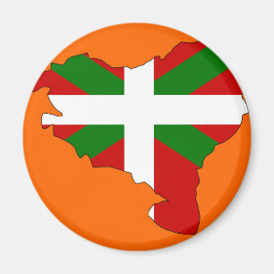 Baskische Flaggenkarte Magnet